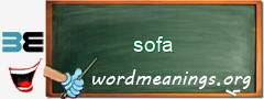 WordMeaning blackboard for sofa